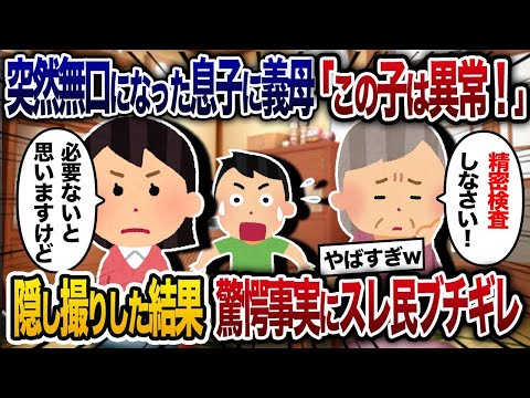 【2chスカッと人気動画まとめ】ある日突然、明るかった3歳の息子が喋らなくなり同居義母「この子は異常よ！」→隠し撮りすると驚愕の事実が判明しスレ民ブチギレ【ゆっくり解説】【作業用】【総集編】