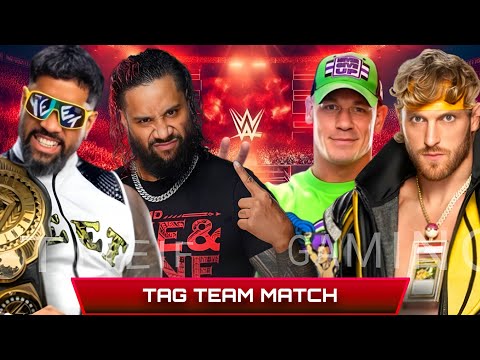 WWE 2K24 • Tag Team Match - Jey Uso Jimmy Uso VS John Cena Logan Paul | WWE