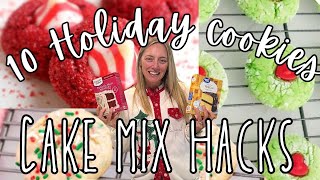 10 Amazing CHRISTMAS COOKIE RECIPES using cake mix! | Easy COOKIES for CHRISTMAS!