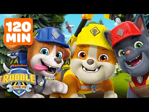 Rubble's Family Rescues & Builds! w/ Wheeler, Charger & PAW Patrol | 2 Hours | Rubble & Crew