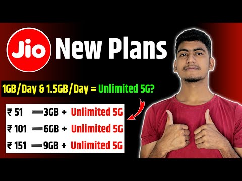 Jio Unlimited 5G Data Plan - Jio True Unlimited Upgrade Plan 51, 101, 151 | Jio New Plans 2024