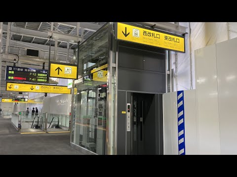 本日供用開始！(閉扉時ブザーあり)JR北海道札幌駅 11番ホームのエレベーター