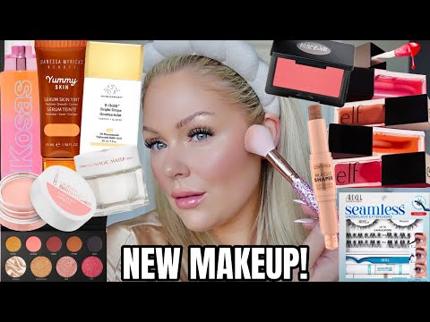 I Tried NEW *VIRAL* Makeup (Drugstore & High End) 🤩 Full Face Testing New Makeup Tutorial