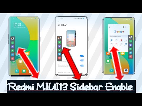 Redmi note 10 sidebar enable | how to enable sidebar features Xiaomi & Redmi | sidebar enable miui13