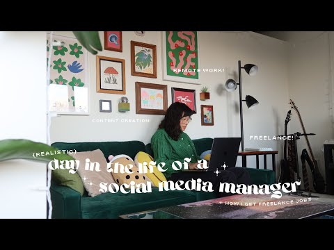 (realistic) day as a social media manager | 9-5 WFH work vlog