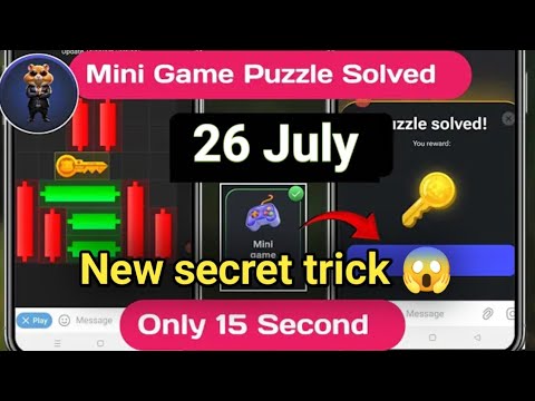 Key 6! Secret trick 😱 How to Solve Mini Game PUZZLE in Hamster Kombat 26 July (100% SOLVED!)