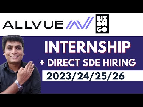 Urgent Hiring ! Students & Freshers Eligible SDE Hiring ALLVUE BIZONGO Technology | Package 6.5 LPA