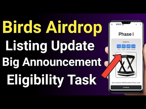 Birds airdrop listing || Birds airdrop new update || Birds airdrop