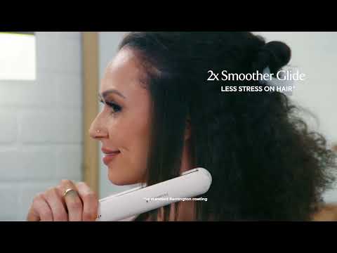 THE REMINGTON® SHEA SOFT FLAT IRON DESIGNED FOR A 2X SMOOTHER GLIDE* & LESS STRESS ON HAIR