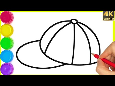 Cap Drawing || how to draw a cap step by step for beginner || very easy cute summer cap drawing. ||