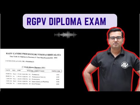 RGPV exam datesheet for D pharm first year