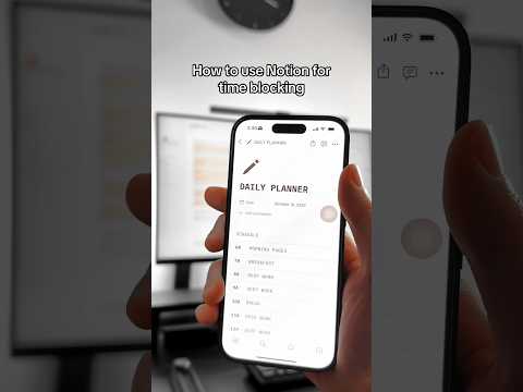 Learn how to use Notion for time blocking. #notion #timemanagement #timeblocking #timeboxing