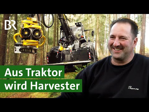 Custom Harvester: Holz ernten mit dem Schlepper | Waldarbeit | Unser Land | BR