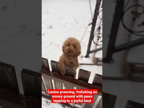 Cute puppy dog dancing in snow / cute dog short video #dog #shorts #cutedog