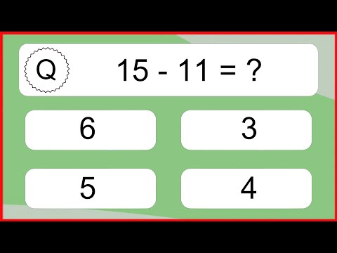 20 Subtraction Quiz Exercises for Kids: Numbers Up to 20