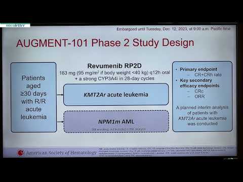 ASH23: Revumenib Monotherapy in RR KMT2Ar Acute Leukemia: Efficacy & Safety Results from the Piv...