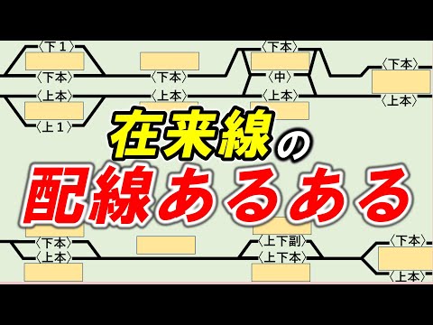 【線路配線(在来線)】＊よくある構内配線とその理由を解説＊複々線の線路配列＊