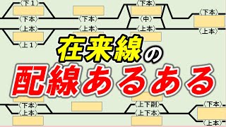 【線路配線(在来線)】＊よくある構内配線とその理由を解説＊複々線の線路配列＊