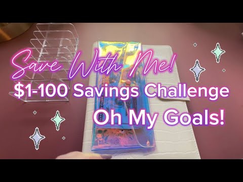 Setting Up the VIRAL $1-100 BINDER SAVINGS CHALLENGE! | Budget W/ Me | Oh My Goals Budget + Planning