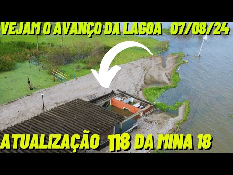 Atualização 118 da mina 18 da BRASKEM no Mutange | Maceió | Alagoas Brasil | visto de cima em 4K