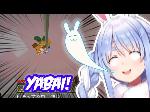 Pekora Survives an Impossible Fall in One Block【Hololive English Sub】