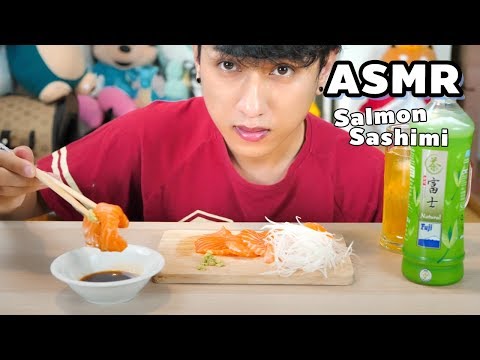 ASMR ปลาแซลมอนซาซิมิ นุ่มฉ่ำลิ้น