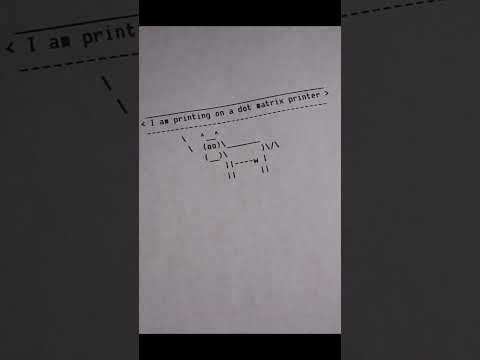 Piping cowsay to a dot matrix printer for fun!!