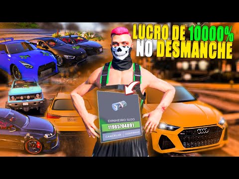 COM UM CARRO VIP eu FIZ 500 MIL usando MOD MENU no GTA RP