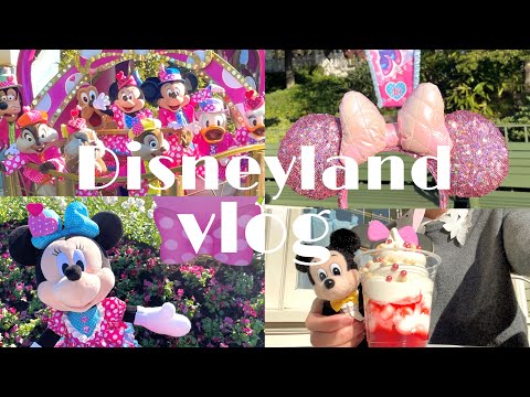 【ひとりディズニーvlog】ミニーちゃんでいっぱいのディズニーランド🎀フードもパレードもグッズも全部楽しんだ日のvlog 🏰［パルパルーザ］