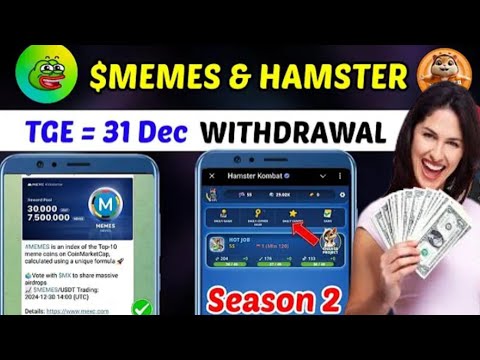 Memeland $MEMEs listing date out and season 2 start /hamster kombat hamsterverse/ #memelandlisting