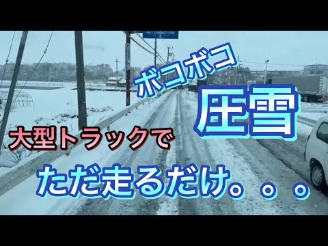 大型トラック【大雪】ただただ雪道を走るだけ！〜滋賀県〜