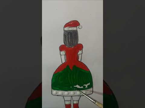 Christmas drawing🎄🎅💃.#drawing#viralvideo#trending#youtube#ytshorts#painting#viralshort#1million#art