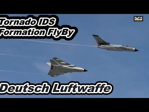 Deutsch Luftwaffe Panavia Tornado IDS Formation FlyBy Break ! ドイツ空軍 DCS World 【爆音浴】