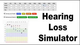 Hearing Loss Simulator From Mild to Severe - Fully Customizable