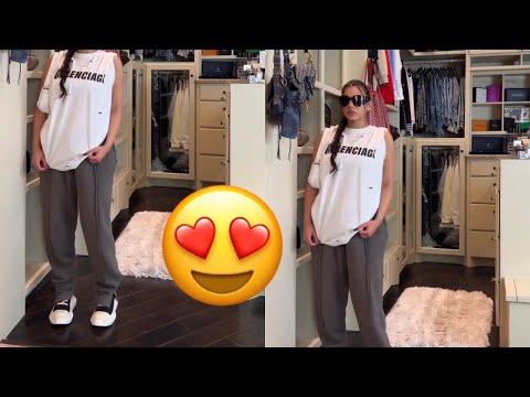 Balenciaga ￼white Muscle T-Shirt + Sweat Pants & High Top Rick Owens & Hand Bag