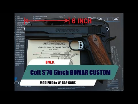 ToyGunﾓﾃﾞﾙｶﾞﾝ発火【B.W.C. Colt S'70 6inch GM BOMAR CUSTOM】をW-CAPカート対応させて発火