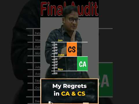 My Regrets in CA & CS | Siddharth Agarwal Audit