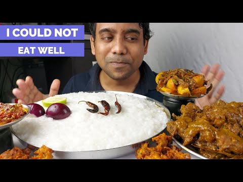 Food Eating Panta Bhat with Chicken kasha and Egg Kasha MUKBANG Vlog