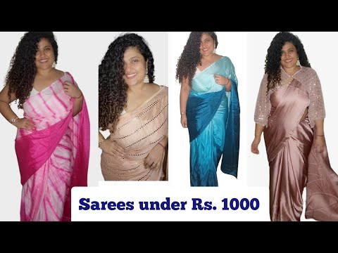 Amazon Saree Haul under Rs. 1000 | Ready to wear Saree | Khushboo Singhvi