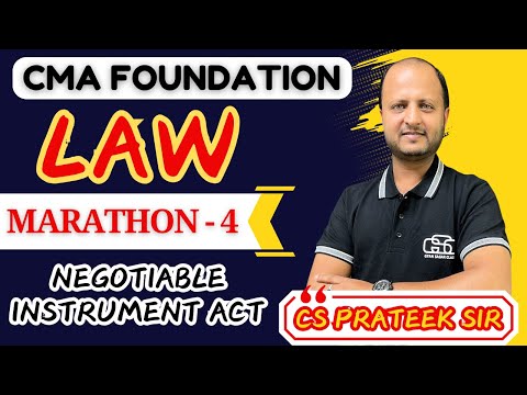 CMA FOUNDATION LAW MARATHON LECTURE 4 | CS PRATEEK SIR | GYAN SAGAR CLASSES |