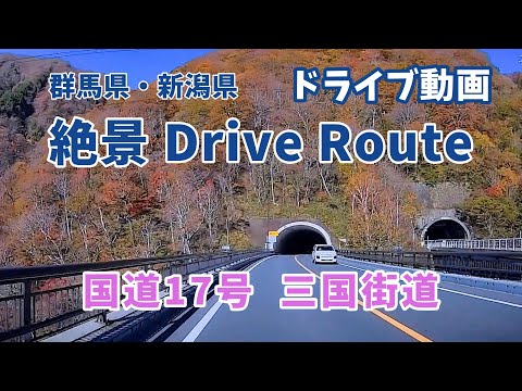 群馬県・新潟県 絶景ドライブルート ”赤城高原SA ～ 苗場  三国街道”  新三国トンネル越え  関越自動車道 ～ 国道17号線  紅葉時期おすすめ  「ドライブ動画編」