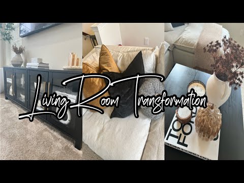 LIVING ROOM MAKEOVER | COZY NEUTRAL DECOR | NEW HOME DECORATE WITH ME | MIKA MARIE