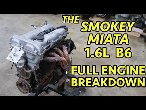 90-93 Mazda Miata Mx5 1.6L B6-DOHC 192K Mile Complete Engine Teardown