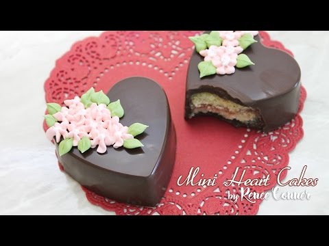 Chocolate Covered Mini Heart Cakes | Renee Conner