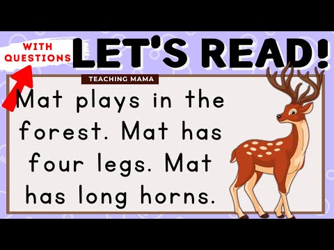 LET'S READ! | READING COMPREHENSION | PRACTICE READING SIMPLE ENGLISH FOR KIDS | TEACHING MAMA