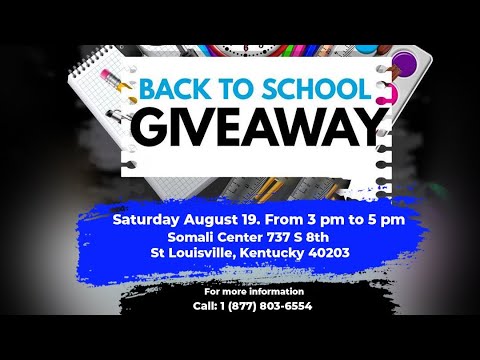 Somali Community of Louisville Back To School Giveaway- ED Farhan Abdi