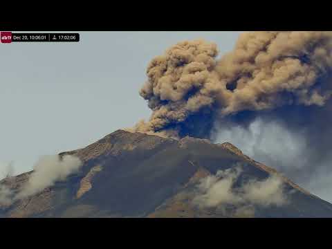 Dec 20, 2024: Increased Activity from Popocatépetl Volcano on the borders of Mexico City