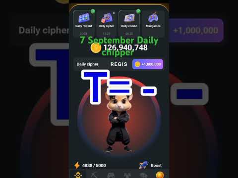 7 September Daily chipper today Hamster Kombat daily chipper code today 1 m coins Today Krishna