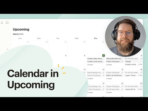 Monthly Calendar Layout in Upcoming View