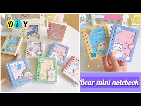 How to make Two layer mini Bear Notebook | DIY Bear Notebook at home | Cute Stationery Supplies